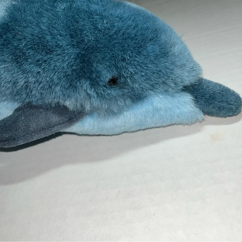 Gund 1986 Vintage‎ Blue Bottle Nosed Dolphin Stuffed Plush Stuffed Animal